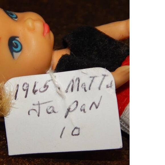 3.5" 1965 Mattel Little Kiddle Doll W/ Patriotic Dress Made in Japan - Picture 10 of 10